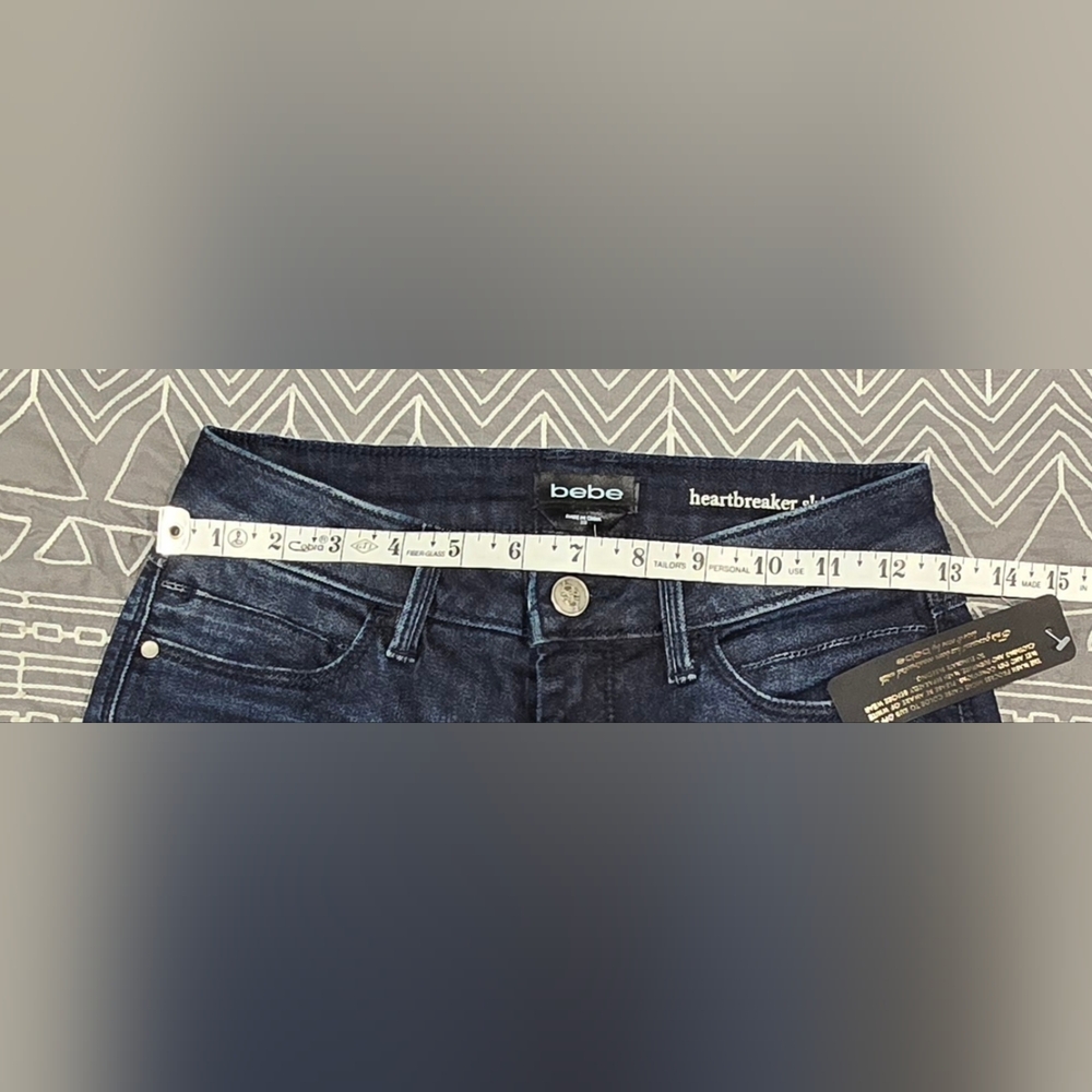 Bebe Lace Up Heartbreaker Cropped Jeans Size 25 - Picture 7 of 13